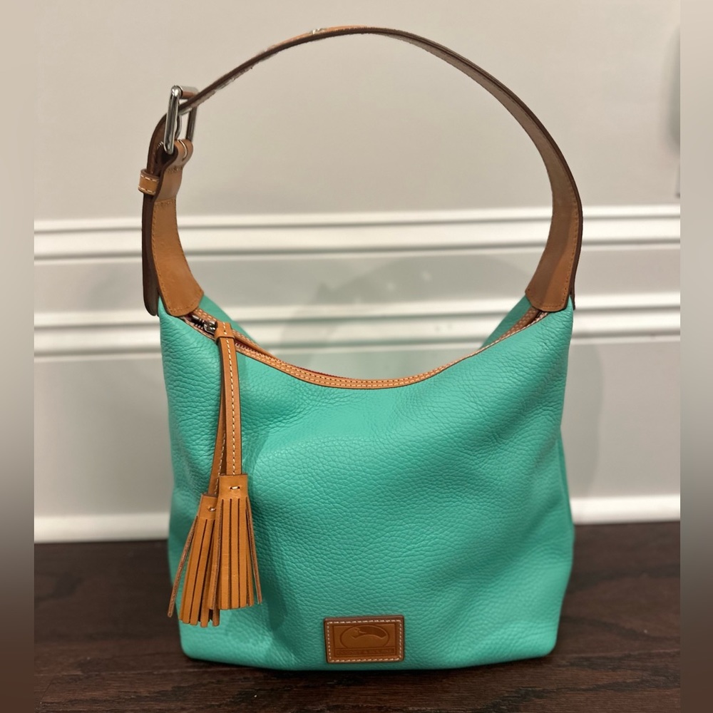Dooney & Bourke Pebble grain Caribbean green hobo purse.